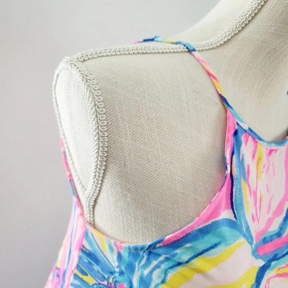 Lilly Pulitzer Margot Sunny Side Halter Tassle Tropical Pima Cotton Dress XXS - Picture 7 of 14
